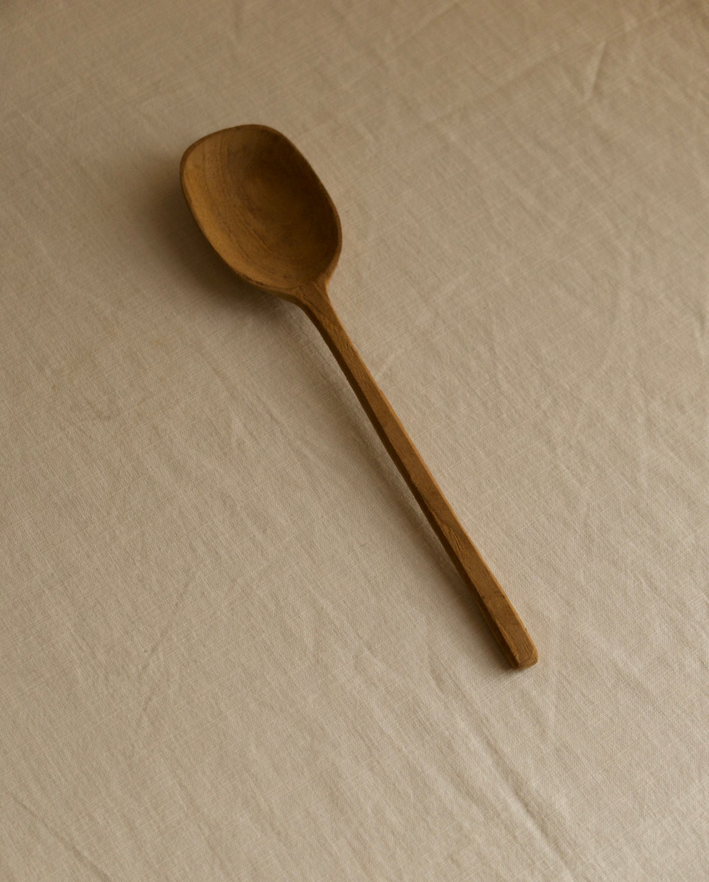 GRANDE CUILLÈRE EN BOIS DE TECK RUSTIQUE