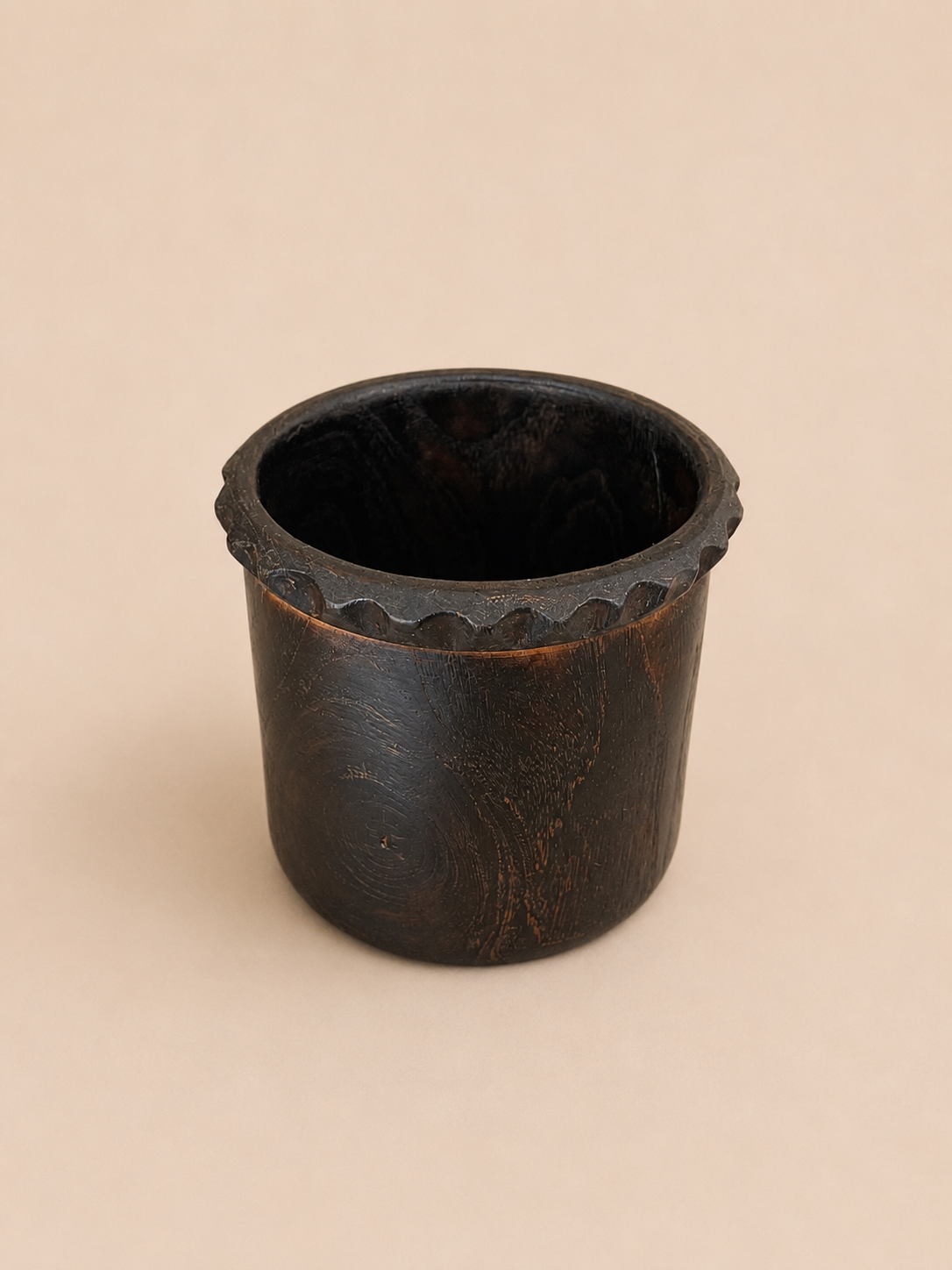 POTS À USTENSILES EN BOIS BRÛLÉ WOODMATA
