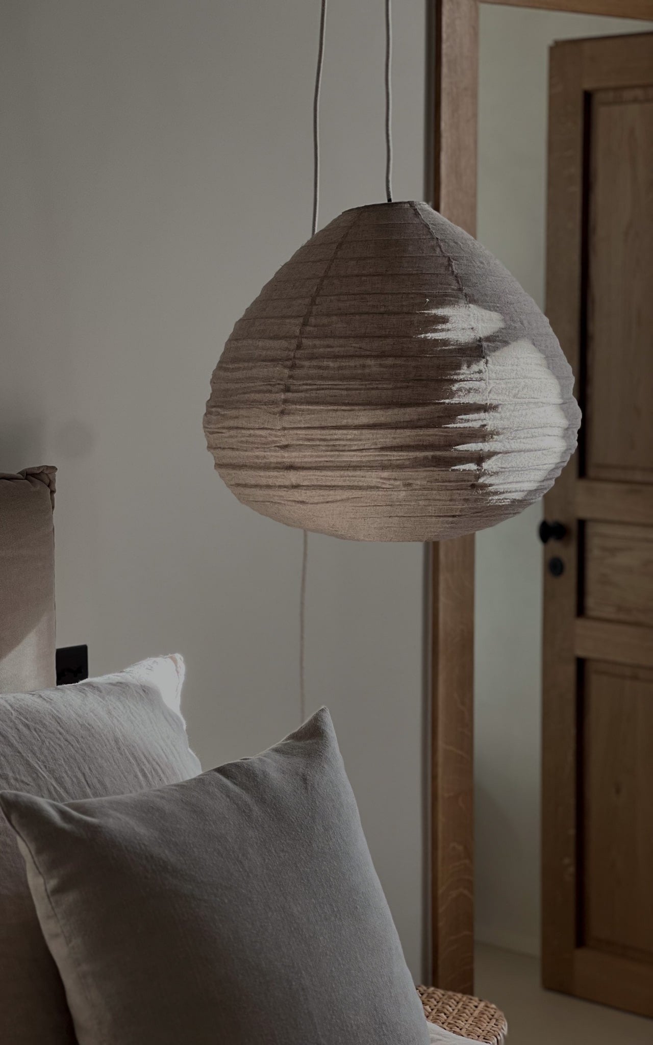 ABAT-JOUR POUR PLAFONNIER EN BAMBOU ET LIN