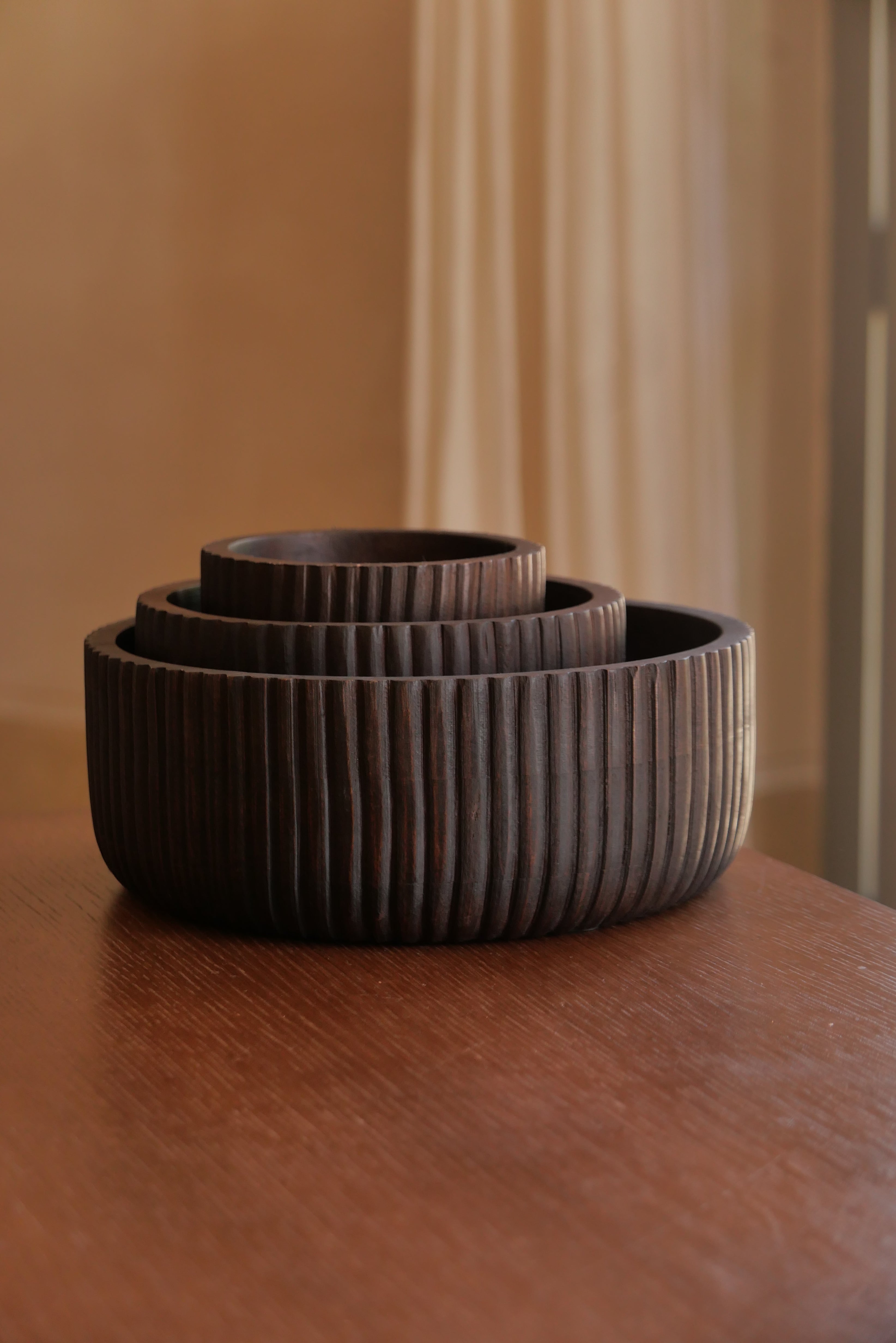 Trio de saladiers MIRA en bois - Collection Solea 