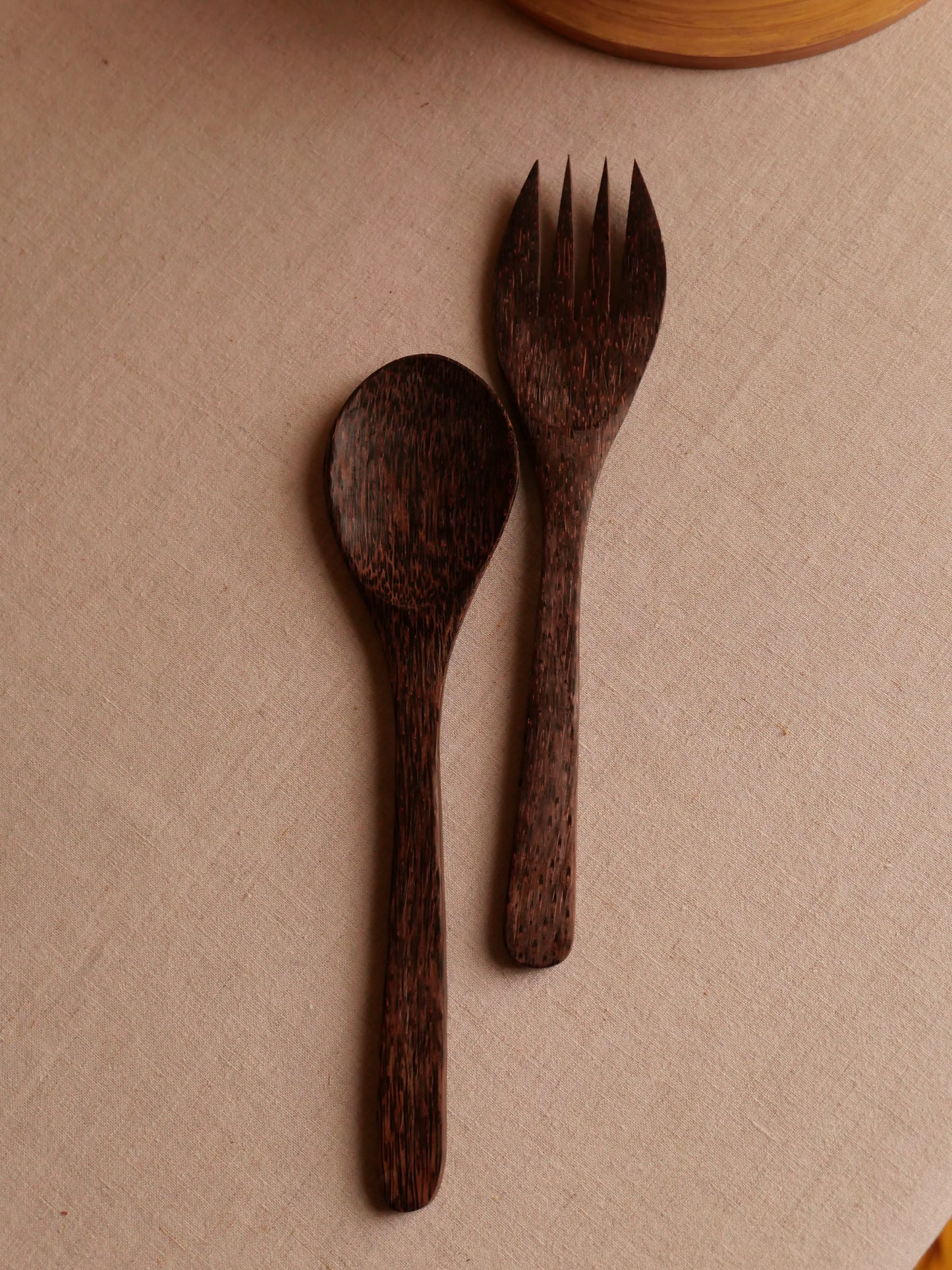 COUVERTS A SALADE EN BOIS DE COCO