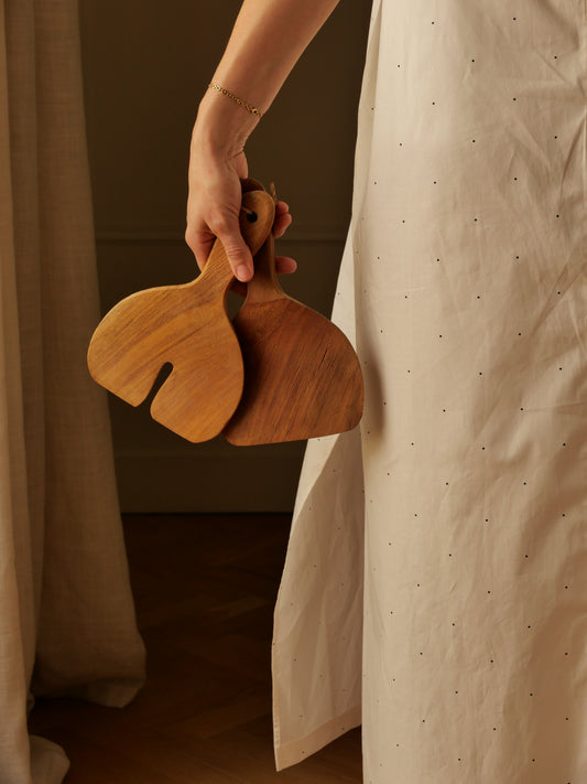 COUVERTS À SALADE RUSTIQUE