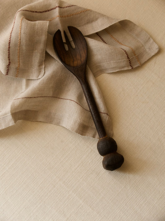 GRANDE FOURCHETTE EN BOIS BRÛLÉ