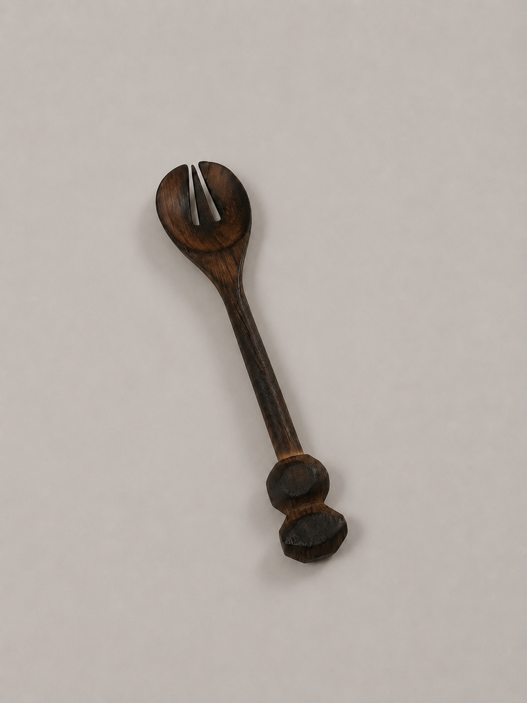 GRANDE FOURCHETTE EN BOIS BRÛLÉ