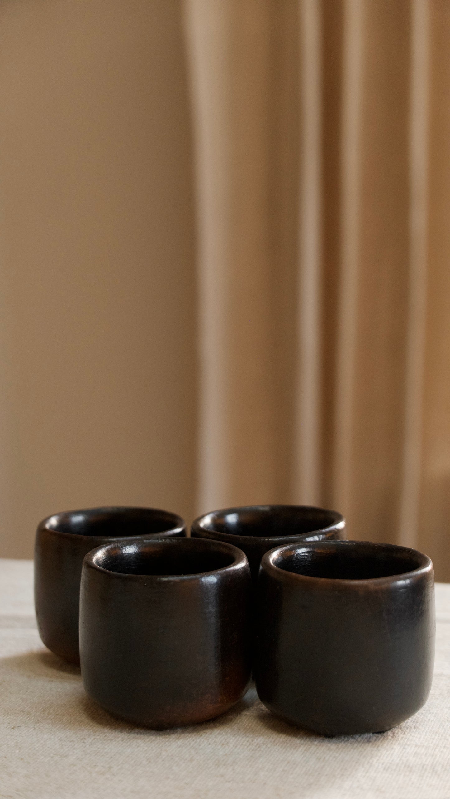 SET DE 4 TASSES EN TERRACOTTA