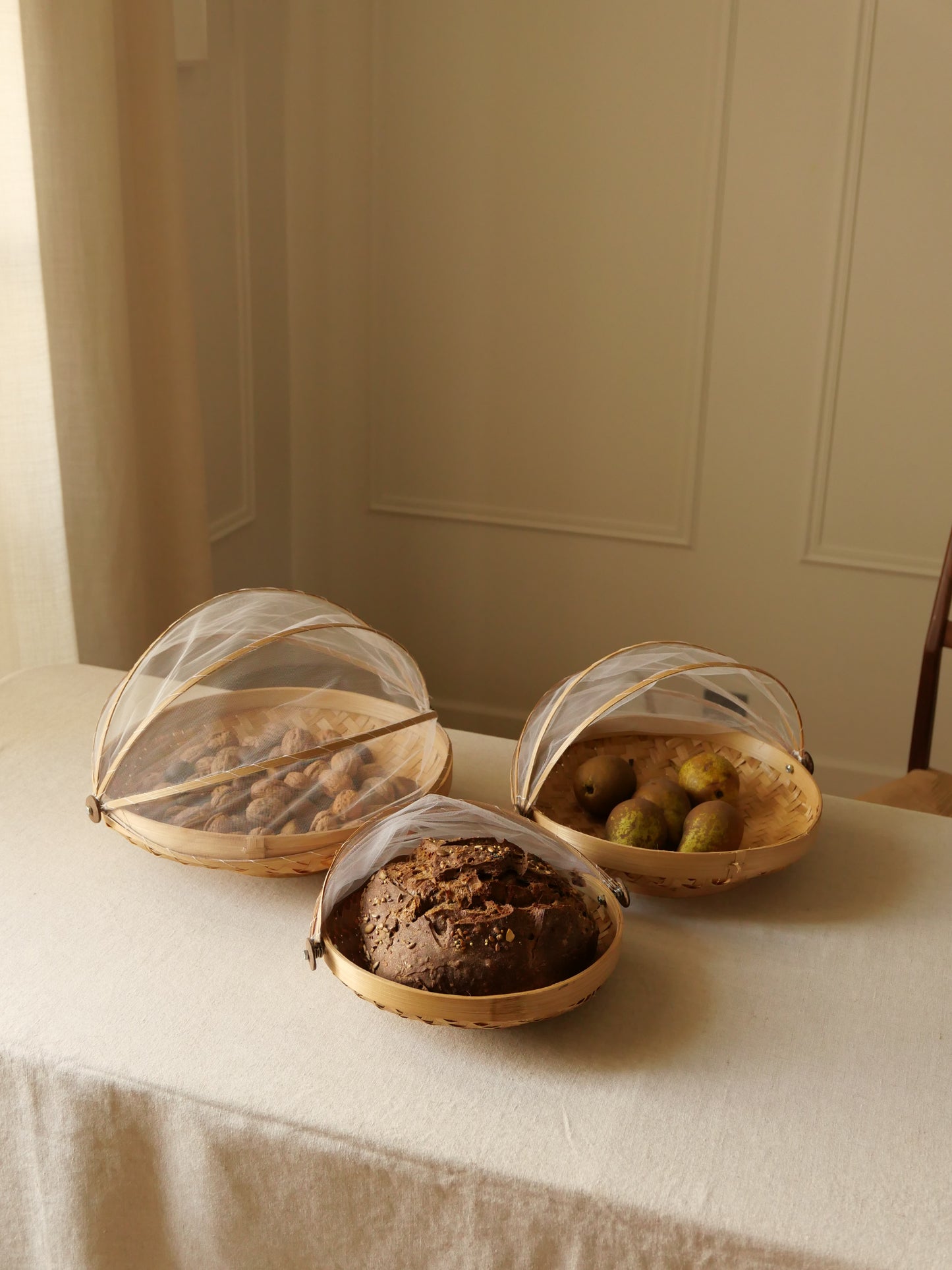 TRIO DE PANIERS EN BAMBOU